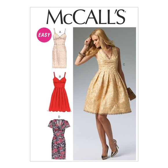 McCall's M6833 Misses Various Style Dresses Sewing Pattern Sizes 12-20 - Picture 2 of 3
